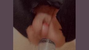 damn hot cute guy rides on a giant bottle and comes without using his hands