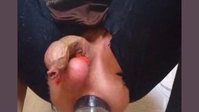 damn hot cute guy rides on a giant bottle and comes without using his hands