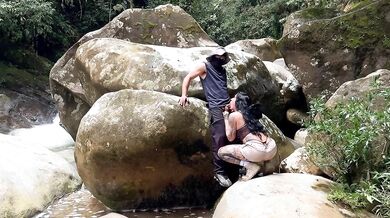 My tour guide took me deep in the woods and fucked me raw