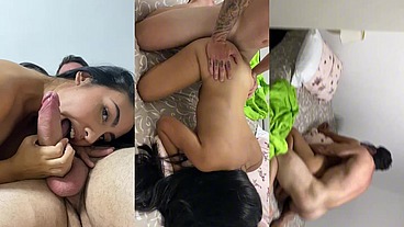 PEGO TODO DIA A MINHA ALUNA MORENA NOVINHA CASADA HOTWIFE NA FRENTE DO MARIDO