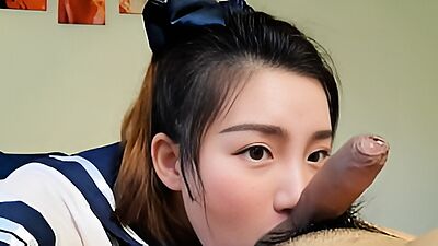 Chinese Student Giving Passionate Blowjob and Cum in Mouth - NicoLove
