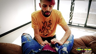 Camilo Brown Sucking Your Cock Deepthroat And Drinking Your Cum Load POV