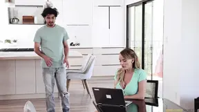 Flirty stepson gets taught a lesson by hot stepmom and her daughters