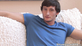 Athletic Lance Alexander stroked his huge cock in his first solo session