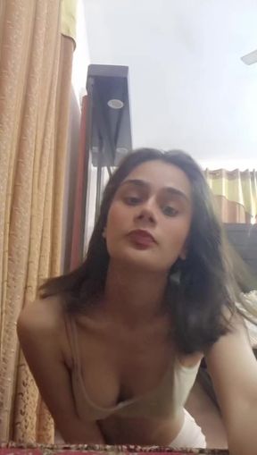 Fit Indian GF poses for the camera