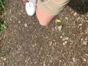 Flashing dick out of shorts