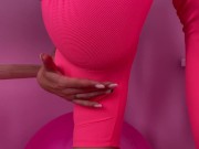 Passionate lesbian sex of trainer and flexible gymnast.