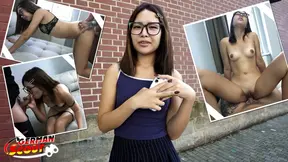 Tiny shy Asian Krys Sunshine picked up and fucked by German scout