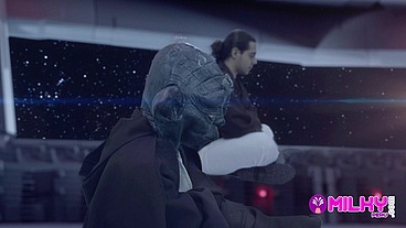 Cum Wars: Master YODA fucks the hot princess Leia