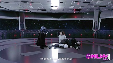 Cum Wars: Master YODA fucks the hot princess Leia