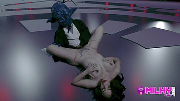 Cum Wars: Master YODA fucks the hot princess Leia