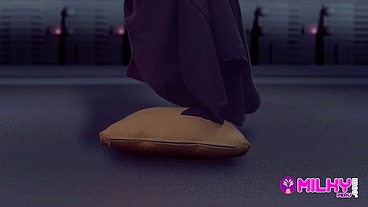 Cum Wars: Master YODA fucks the hot princess Leia