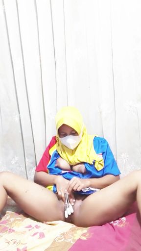 Memorable moment from &quot;Hijab cashier Indomaret masturbates using dildo&quot;