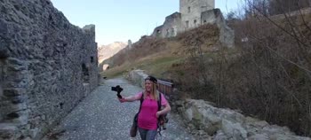Mia Adler's Castle Ruins Rendezvous: Public Seduction Unleashed