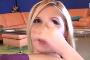 Aaralyn Barra has interracial anal sex and enjoys creampie