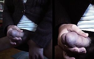 Cumshot in split screen
