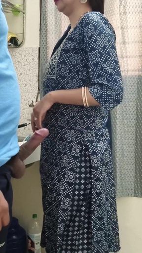 Captivating moment from &quot;Newly married bhabi fucked by her devar in kitchen- Devar ne bhabi ke laakh mana karne pe bhi chod&quot;