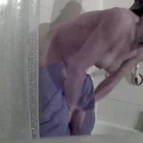 Caught in the bathroom masturbating