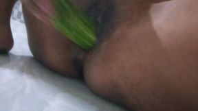 Deshi girl insert cucumber fuck for huge orgasm