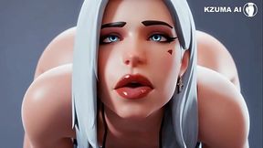 Ashe showing her hot naughty ass - (Ai Generated)