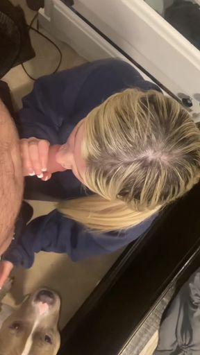 Couple enjoys a hot sloppy blowjob at school reunion