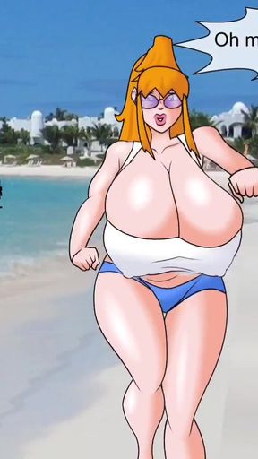 XMas Payrise 4: Summer Vacation - Two beautiful woman with massive tits and perfect ass want sex   Clip 1