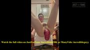 A hot video with a huge anal prolapse in the bathroom after developing according to my method