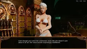 Albino Warhammer Battle Sister Trains Naked With Muscle Women In Armor