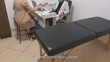 Real urologist performs an anal exam and cures her with his penis in her anus.