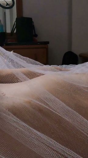I bought some transparent sheets so you can enjoy my wet dream   Clip 1