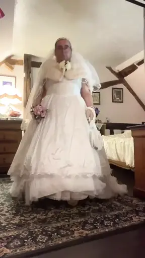 Dressed with a new wedding dress for one night