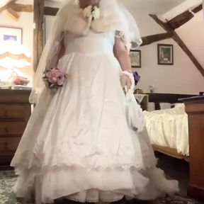 Dressed with a new wedding dress for one night