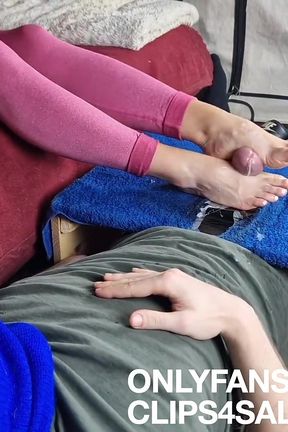 Cockbox CBT and Cock Trampling in Socks and Barefoot