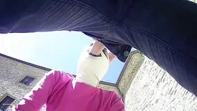 Amateur 2021 On Pink Outfit In Outdoor Blowjob And Masked Oral Creampie