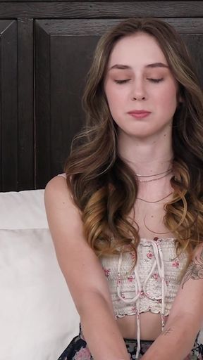 Tiny and Shy Newbie Daisy Tries Her First Time with Us