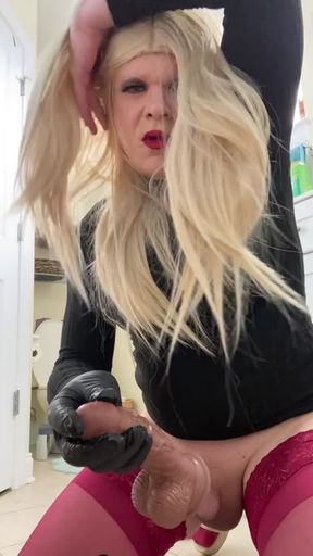 Slut sissy trap Crossdresser shows milf stepmom how she will ride a guys cock