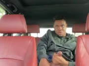 Sneaky masturbation in busy parking lot