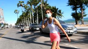 ”Thai amateur GF coffee massage & POV blowjob”