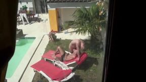 NATHAn fucked by JIMY in exhib outdoor garden