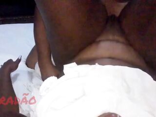 Cumming in the ebony hotty's butt