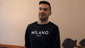 Soft twink with no hair on his body rides cock in POV