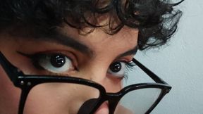 Come with me while I wax my eyebrows so I can cut off your penis!