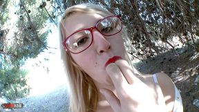 amazing young spanish cutie with great round ass fucked in the woods
