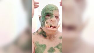 Man Swaps Monster Faces During Edging & Stretching its Masks