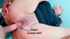 Ouch stop, it hurts! - My stupid boyfriend took the wrong hole and broke my ass...