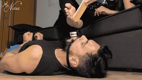 Nara uses Hex`s mouth as pedicure tool (1080 EN-sub) - Foot Humiliation - Foot Domination - Foot Worship - Femdom - Pedicure - Sole Licking