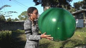 Kiki Blows a Tuff-Tex 24" Round Balloon to Bursting (MP4 - 720p)