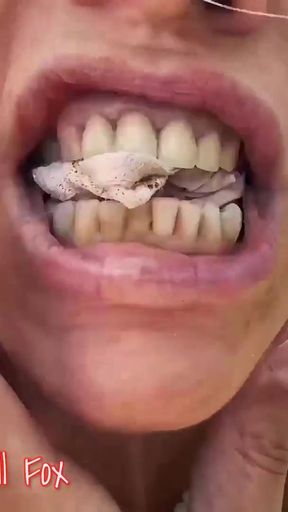 Epic moment from &quot;Bitch Axell Fox undresses and dances a dirty striptease. French blonde sucks, pisses and drinks urine&quot;