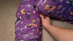 Girl in pajamas gets fucked on Halloween night