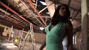 Dirty Brunette Joining Construction Workers for Fun